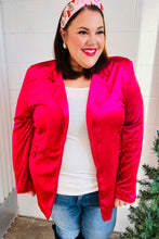 Load image into Gallery viewer, Dazzling Magenta Velvet Lapel Blazer
