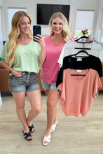 Load image into Gallery viewer, ANDREE'- Big Sky Country Waffle Knit Top In Black