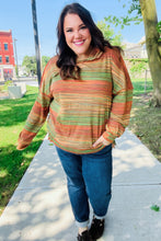 Load image into Gallery viewer, Under Your Spell Orange & Green Space Dye Thermal Hoodie
