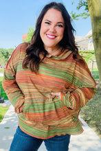 Load image into Gallery viewer, Under Your Spell Orange & Green Space Dye Thermal Hoodie