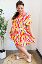 Load image into Gallery viewer, Eyes On You Coral Geo Abstract Surplice Woven Romper
