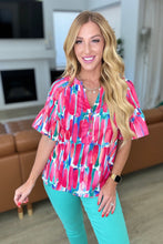 Load image into Gallery viewer, Art Exhibit V-Neck Blouse- 111 NORTH