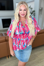 Load image into Gallery viewer, Art Exhibit V-Neck Blouse- 111 NORTH