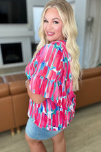 Load image into Gallery viewer, Art Exhibit V-Neck Blouse- 111 NORTH