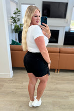 Load image into Gallery viewer, Bentli High Rise Side Tie Denim Skort in Black- JUDY BLUE