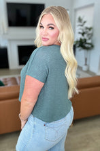 Load image into Gallery viewer, Classic Comfort V-Neck Top in Ash Jade-ZENANA