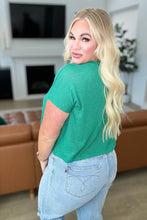 Load image into Gallery viewer, Classic Comfort V-Neck Top in Kelly Green -ZENANA