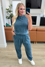 Load image into Gallery viewer, Limber Up Tapered Leg Joggers in Slate Blue- RAE MODE