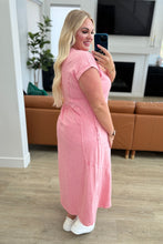 Load image into Gallery viewer, Modern Maritime Shift Maxi Dress in Coral- RAE MODE