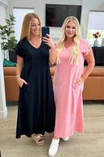 Load image into Gallery viewer, Modern Maritime Shift Maxi Dress in Black- RAE MODE