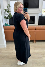 Load image into Gallery viewer, Modern Maritime Shift Maxi Dress in Black- RAE MODE