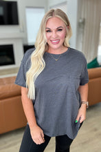 Load image into Gallery viewer, Casually Cool Patch Pocket Tee in Charcoal- RAE MODE