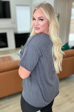 Load image into Gallery viewer, Casually Cool Patch Pocket Tee in Charcoal- RAE MODE