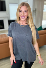 Load image into Gallery viewer, Casually Cool Patch Pocket Tee in Charcoal- RAE MODE