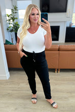 Load image into Gallery viewer, Carmen Double Cuff Joggers in Black- JUDY BLUE