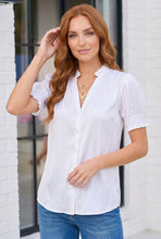 Load image into Gallery viewer, Perfectly Pretty White Button Up Blouse