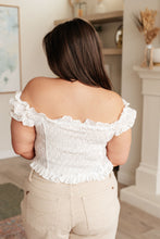 Load image into Gallery viewer, POL- In Fair Verona Button Up Crop in Off White