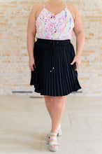 Load image into Gallery viewer, Just a Flirt Pleated Skirt in Black- JODIFUL