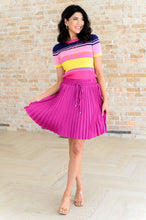 Load image into Gallery viewer, Just a Flirt Pleated Skirt in Magenta- JODIFUL