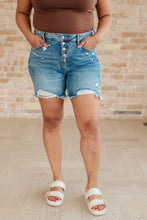 Load image into Gallery viewer, JUDY BLUE- Kara High Rise Rigid Magic Button Fly Cutoff Shorts
