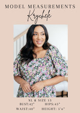 Load image into Gallery viewer, DEAR SCARLETT- Willow Bell Sleeve Top in Black Multi Ditsy Floral