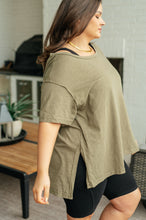 Load image into Gallery viewer, RAE MODE- Let Me Live Relaxed Tee in Army