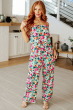 Load image into Gallery viewer, ANDREE'- Life of the Party Floral Jumpsuit in Green
