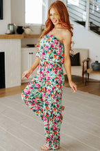 Load image into Gallery viewer, ANDREE'- Life of the Party Floral Jumpsuit in Green