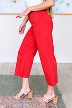 Load image into Gallery viewer, JUDY BLUE- Lisa High Rise Control Top Wide Leg Crop Jeans in Red