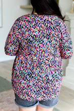 Load image into Gallery viewer, DEAR SCARLETT- Lizzy Babydoll Top in Black Multi Painted