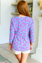 Load image into Gallery viewer, DEAR SCARLETT- Lizzy Babydoll Top in Emerald and Pink Paisley