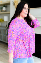 Load image into Gallery viewer, DEAR SCARLETT- Lizzy Babydoll Top in Magenta Brushstrokes