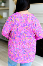 Load image into Gallery viewer, DEAR SCARLETT- Lizzy Babydoll Top in Magenta Brushstrokes