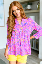 Load image into Gallery viewer, DEAR SCARLETT- Lizzy Babydoll Top in Magenta Brushstrokes