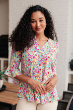 Load image into Gallery viewer, Lizzy Bell Sleeve Top in Lavender Multi Floral- DEAR SCARLETT