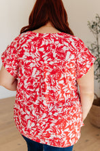 Load image into Gallery viewer, DEAR SCARLETT- Lizzy Cap Sleeve Top in Red Floral