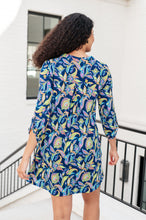 Load image into Gallery viewer, Lizzy Dress in Navy and Bright Paisley Floral- DEAR SCARLETT