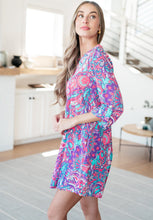 Load image into Gallery viewer, DEAR SCARLETT- Lizzy Dress in Purple and Aqua Paisley