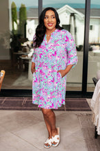 Load image into Gallery viewer, Lizzy Dress in Purple and Pink Floral- DEAR SCARLETT