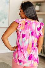 Load image into Gallery viewer, DEAR SCARLETT- Lizzy Flutter Sleeve Top in Pink and Lavender