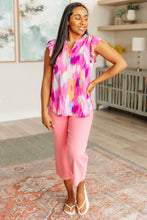 Load image into Gallery viewer, DEAR SCARLETT- Lizzy Flutter Sleeve Top in Pink and Lavender