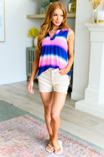 Load image into Gallery viewer, DEAR SCARLETT- Lizzy Tank Top in Blue and Pink Haze