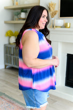Load image into Gallery viewer, DEAR SCARLETT- Lizzy Tank Top in Blue and Pink Haze