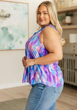 Load image into Gallery viewer, DEAR SCARLETT- Lizzy Tank Top in Lavender and Blue Watercolor