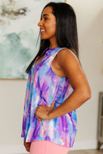 Load image into Gallery viewer, DEAR SCARLETT- Lizzy Tank Top in Lavender and Blue Watercolor