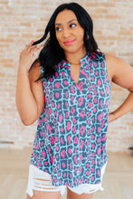 Load image into Gallery viewer, DEAR SCARLETT- Lizzy Tank Top in Mint and Pink Leopard