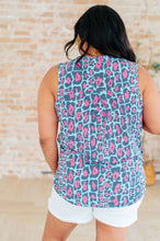 Load image into Gallery viewer, DEAR SCARLETT- Lizzy Tank Top in Mint and Pink Leopard