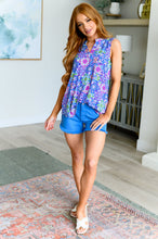 Load image into Gallery viewer, DEAR SCARLETT- Lizzy Tank Top in Royal Bouquet