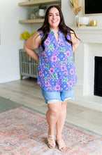 Load image into Gallery viewer, DEAR SCARLETT- Lizzy Tank Top in Royal Bouquet