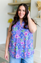 Load image into Gallery viewer, DEAR SCARLETT- Lizzy Tank Top in Royal Bouquet